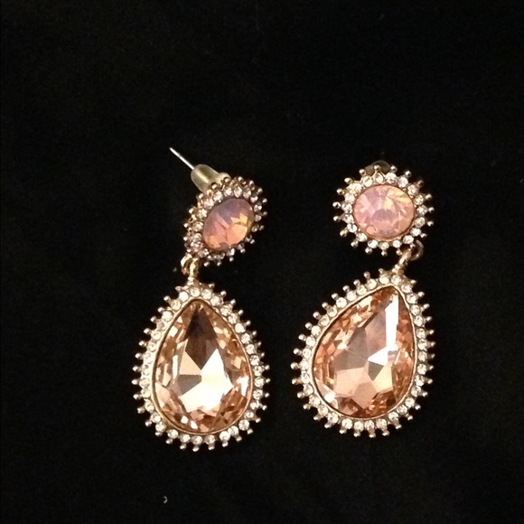 Peach Tear Drop Earrings