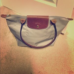 Authentic Longchamp medium grey tote