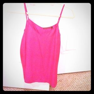 Pink silk sleeveless top