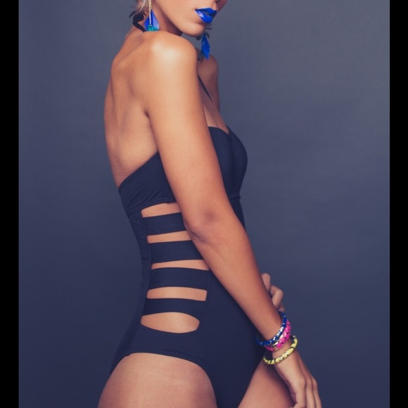 Black one piece swimsuit