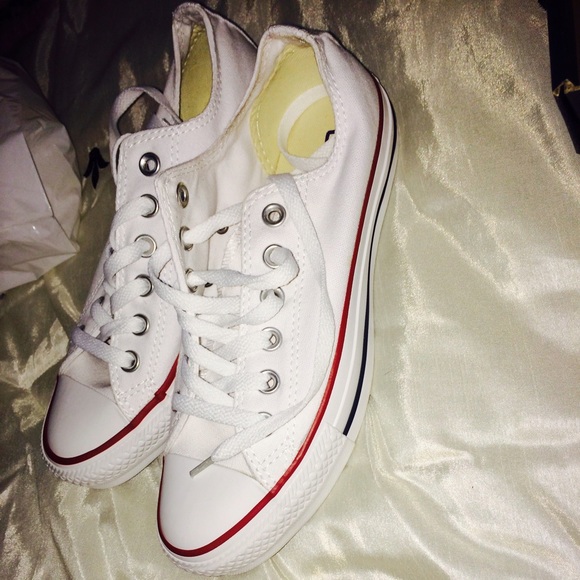 All white converse.