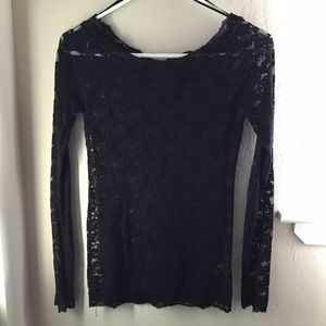 ✅SOLD via eBay- Free People Black Lace Top
