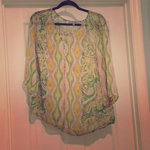 Figueroa and flower sheer top