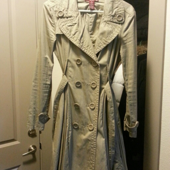 Tan trench coat