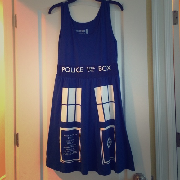 Adorable blue tardis dress