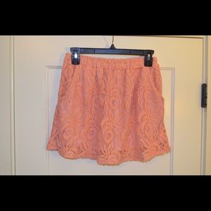 Blush floral miniskirt
