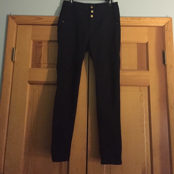 High waisted black jeans