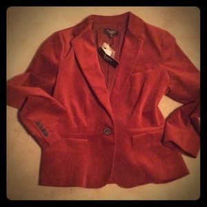 Talbots burnt orange blazer 12 Petite Never Worn