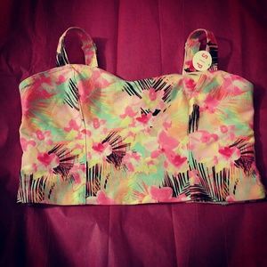 SOLD-floral crop top
