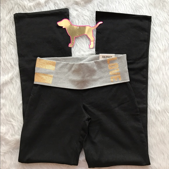 🆕NWT VS PINK bling boot cut yoga pants - Picture 3 of 4