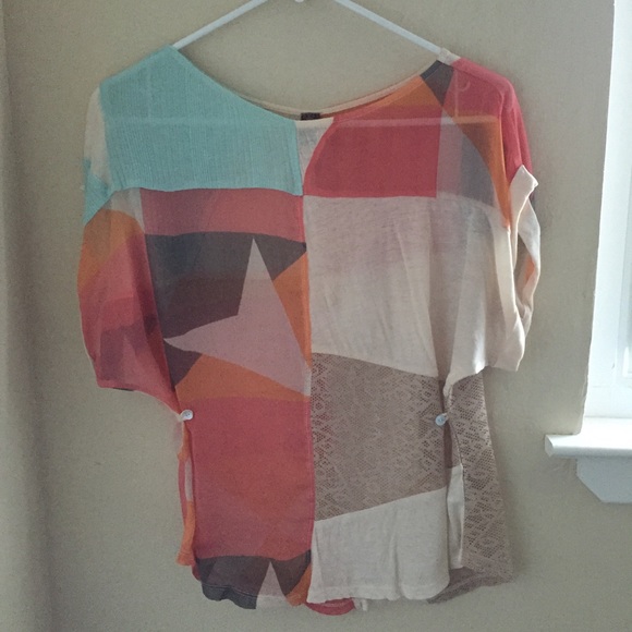 ✅ SOLD - Free People Sheer/Lace Top