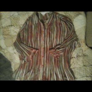 CJ Banks Striped Blouse