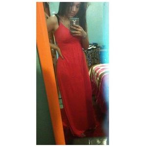 Super adorable long pink dress