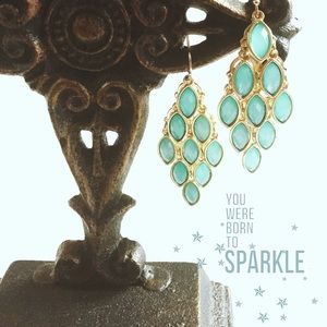 Elegant Mint Chandelier Earrings