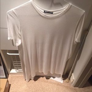 White shirt with slits