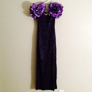 Flirtations - Alfredo Angelo Purple Long Dress