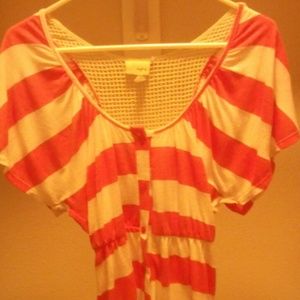 Cute Pink and White Stripe top