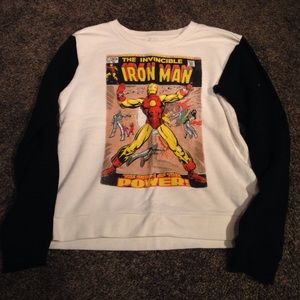 Vintage Iron Man Comic Book Sweater