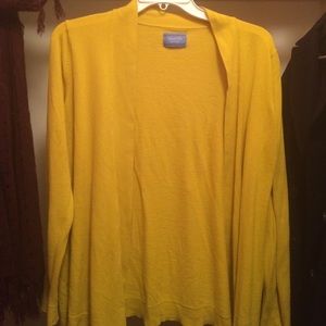 Bright yellow cardigan