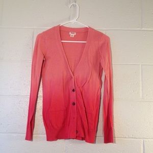 🔴SOLD🔴Light Pink to Orange Ombré Cardigan