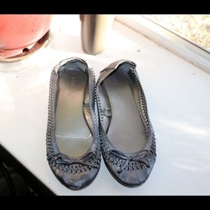 Silver metallic flats!