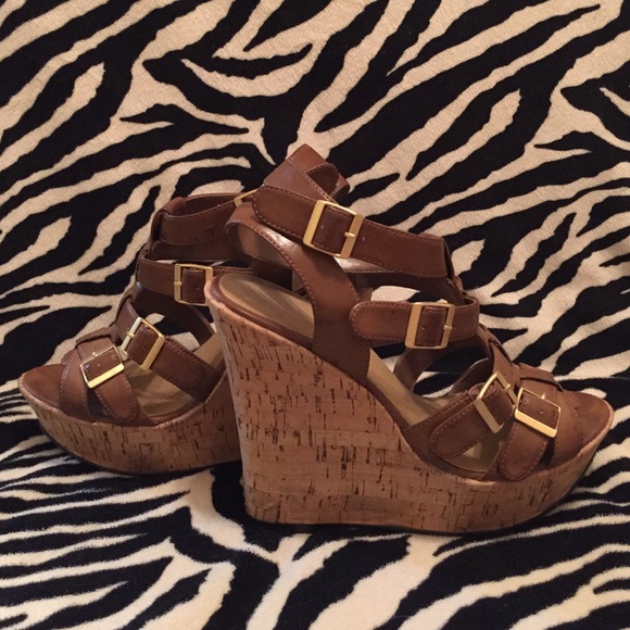 ALDO Strappy Gladiator Cork Platform Wedges