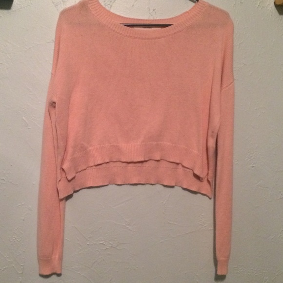 Forever21 Pink Crop Top Sweater