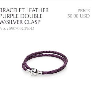 ‼️AUTHENTIC ‼️ double wrap leather Pandora