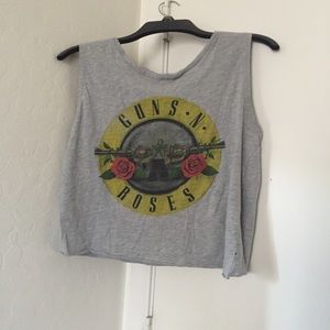 GUNS N ROSES crop muscle tee