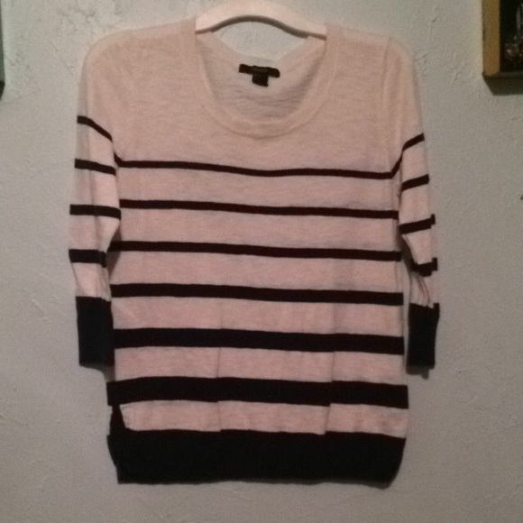 Forever21 navy and white top