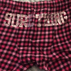 Victoria's Secret Pink pajama pants with bling