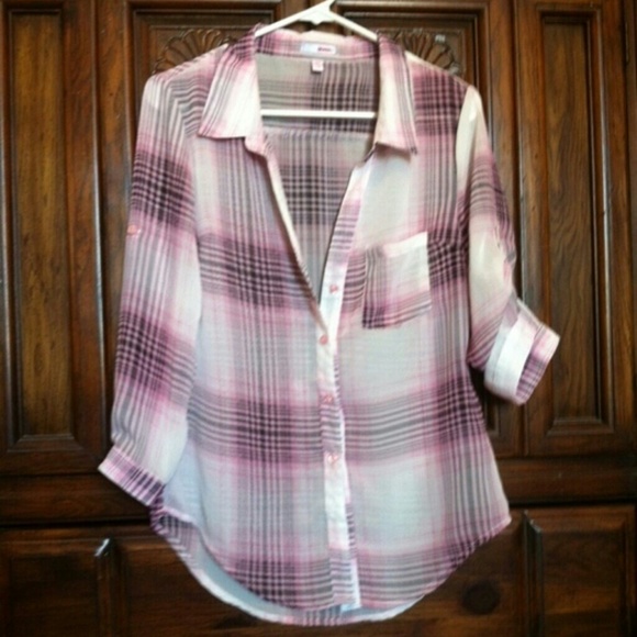 Pink button up