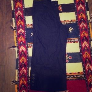 Ann Taylor Linen Black Capris