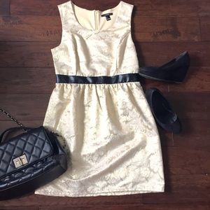 Ivory and gold Forever 21 dress