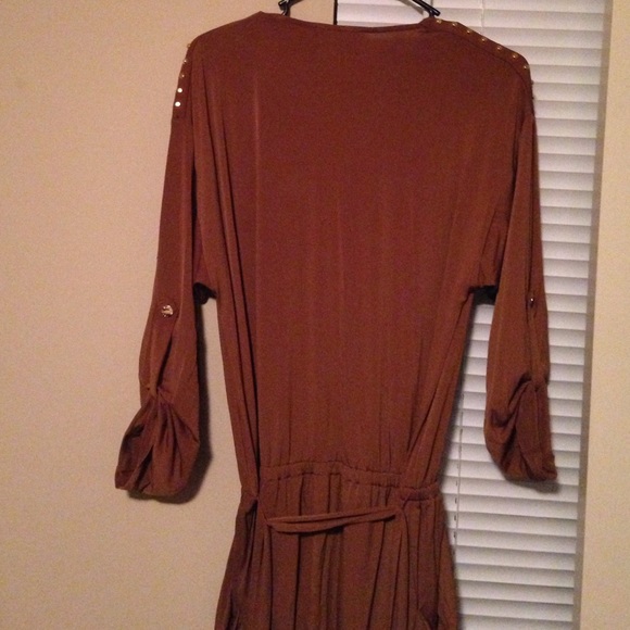A brown and gold MK jumpsuit size Medium