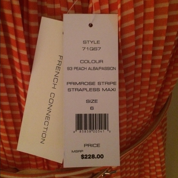 French Connection, floor-length strapless dress - Picture 3 of 4