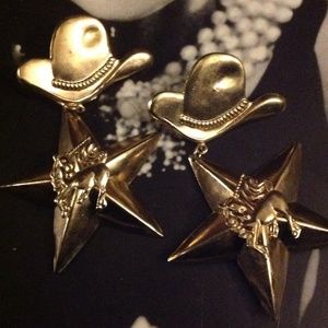 *VINTAGE* cowgirl earrings