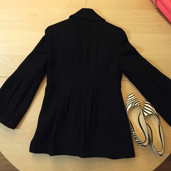 🌷HP🌷 Black Peacoat with Trumpet Sleeves - Picture 4 of 4