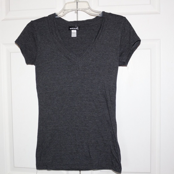Grey v neck top