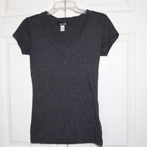 Grey v neck top