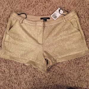 Gold knit shorts