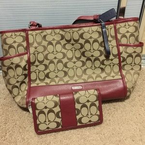 Coach purse and wallet