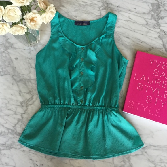 Nordstrom turquoise silk top