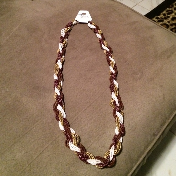 Brown beaded necklace