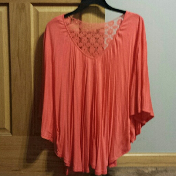Coral blouse
