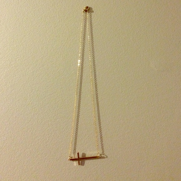 Gold cross necklace