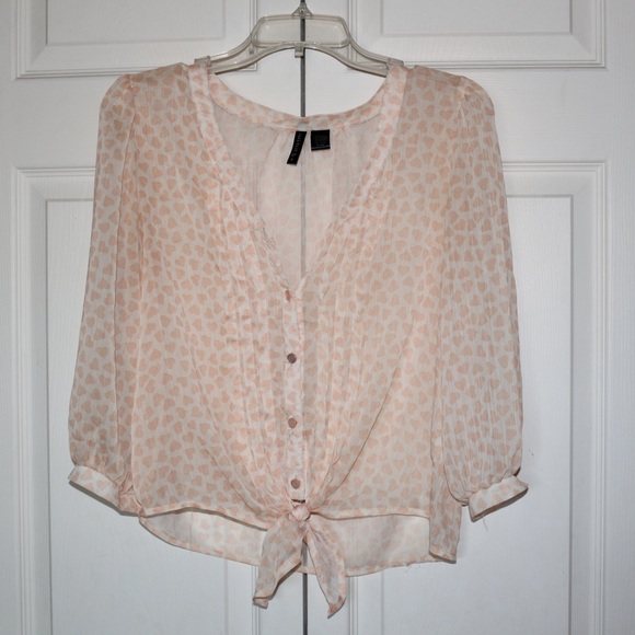 Sheer heart blouse!