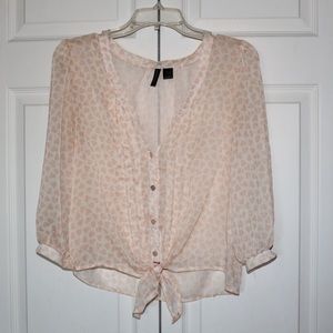 Sheer heart blouse!