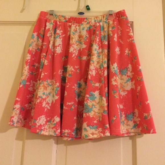 Floral print skater skirt