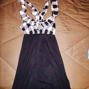 Black checkered sundress.